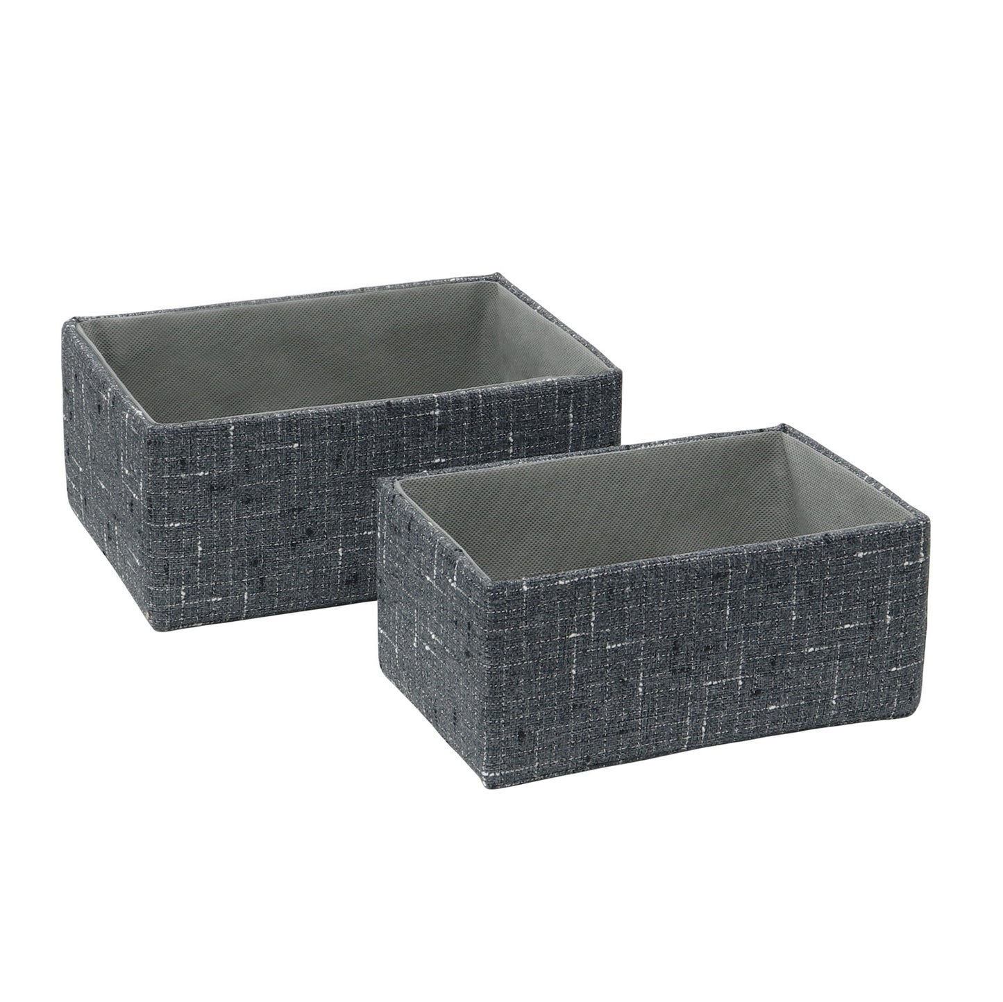 Shadow Set Of 2 Rectangular Fabric Storage Baskets