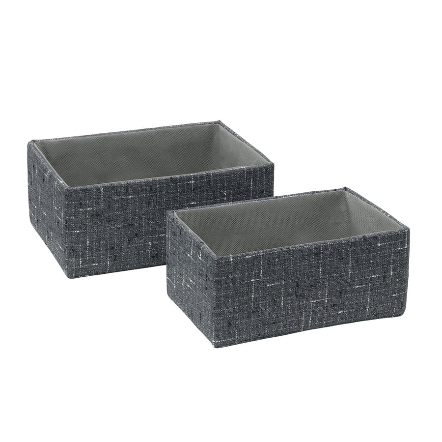 Shadow Set of 2 Rectangular Fabric Storage Baskets