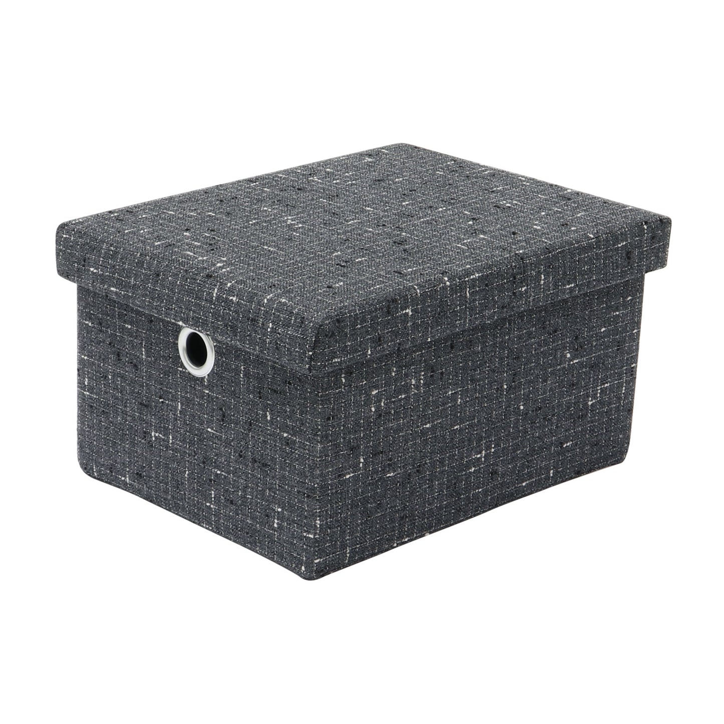 Shadow Set Of 3 Rectangular Fabric Storage Boxes with Lids