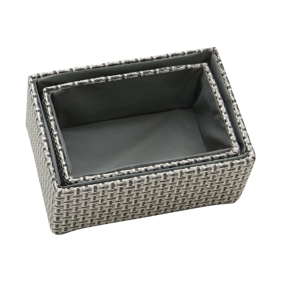 Silva Set of 2 Rectangular Fabric Storage Baskets