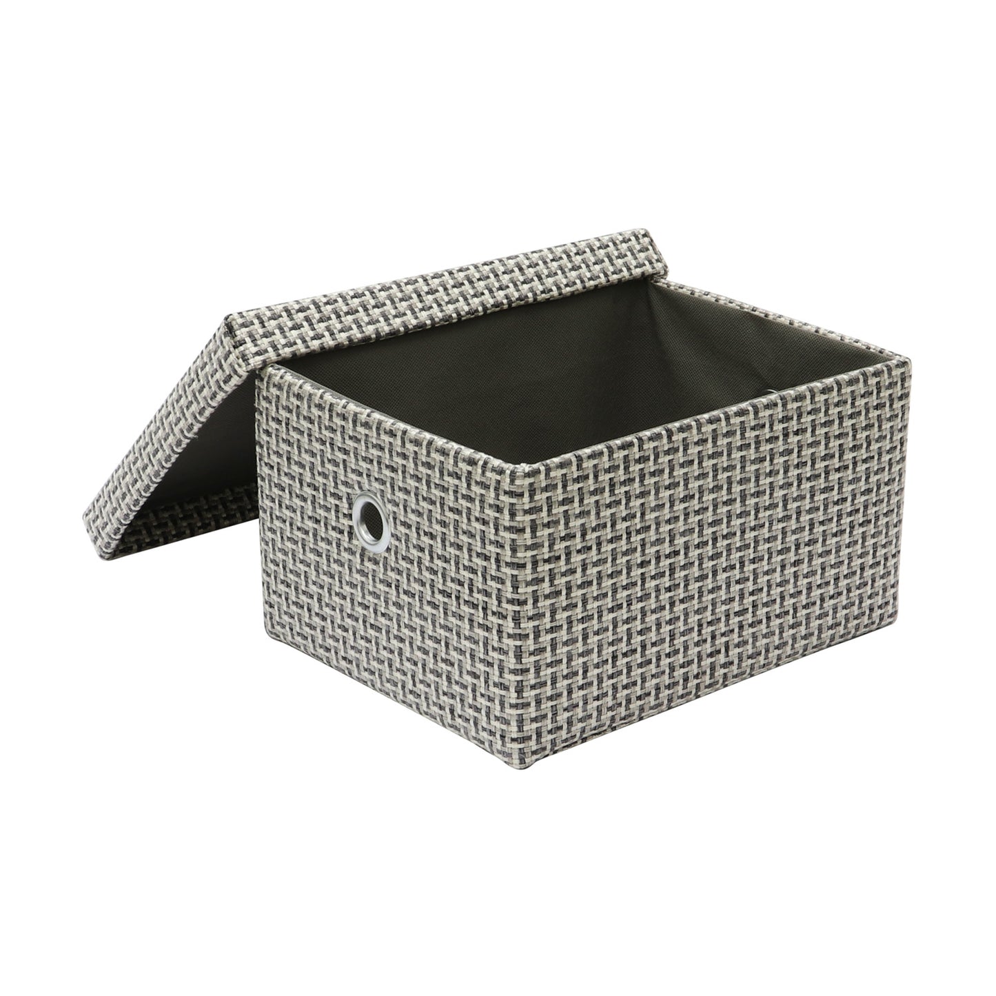 Silva Set of 3 Rectangular Fabric Storage Boxes with Lids