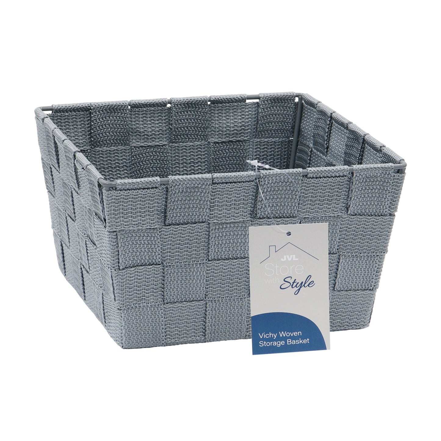 Vichy Square Nylon Storage Basket