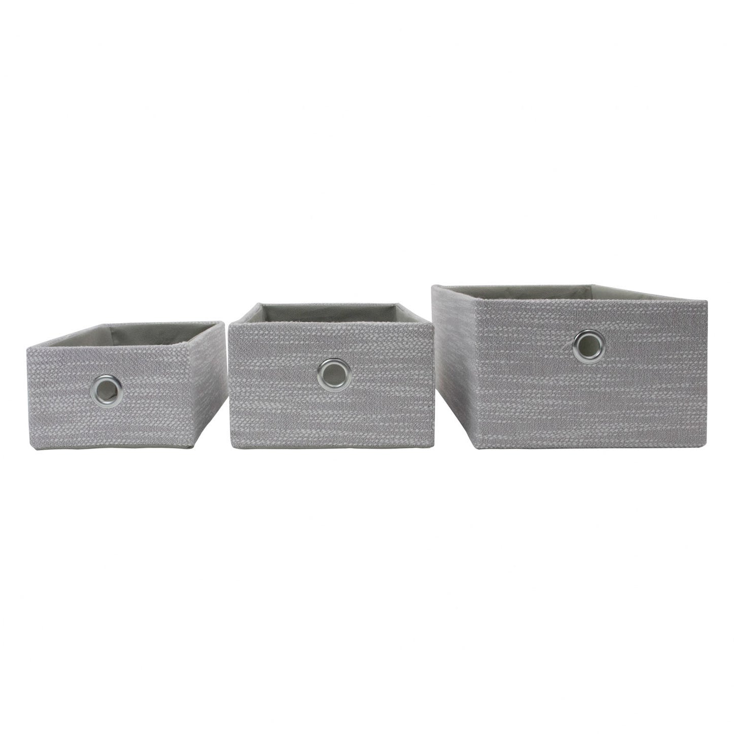 Serena Grey Set of 3 Rectangular Storage Baskets