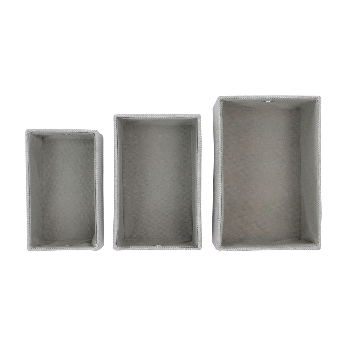 Serena Grey Set of 3 Rectangular Storage Baskets