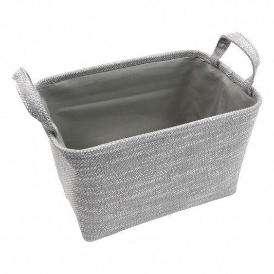 Serena Grey Rectangular Storage Basket with Handles