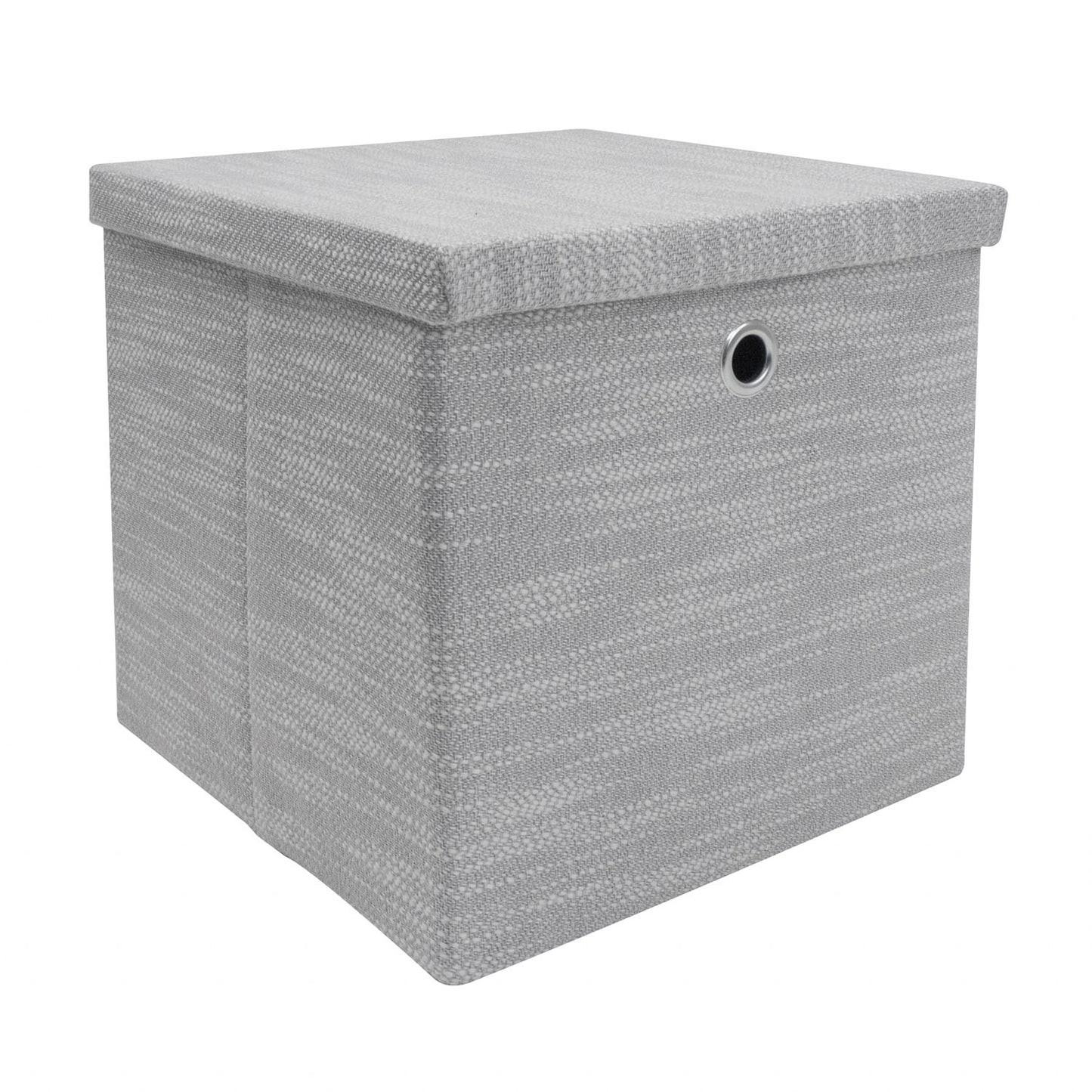 Serena Grey Foldable Cube Organiser Box with Lid