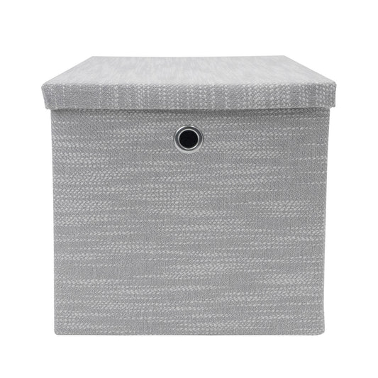 Serena Grey Foldable Cube Organiser Box with Lid
