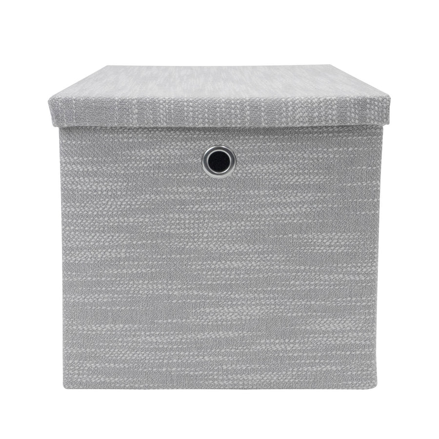 Serena Grey Foldable Cube Organiser Box with Lid