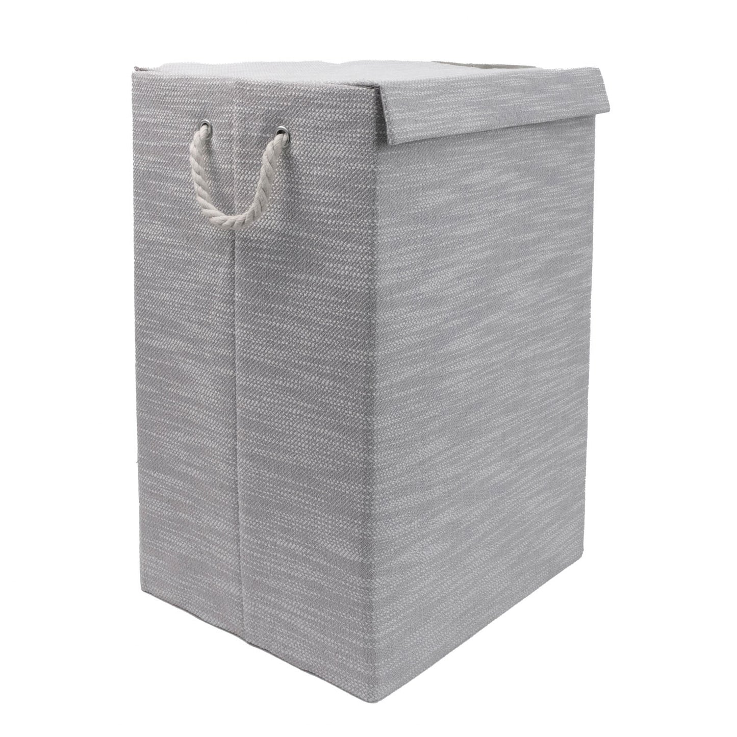 Serena Grey Foldable Laundry Hamper with Lid