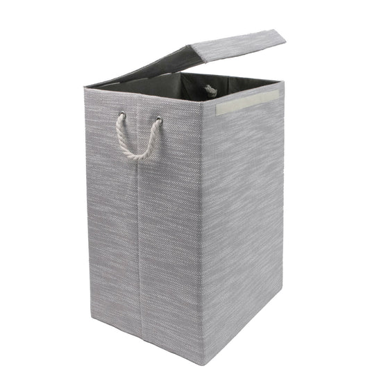 Serena Grey Foldable Laundry Hamper with Lid