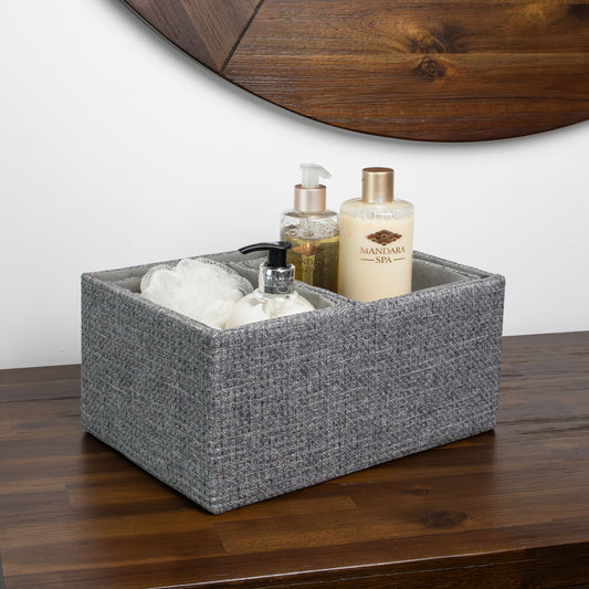 Chroma Set of 3 Grey Rectangular Storage Basket