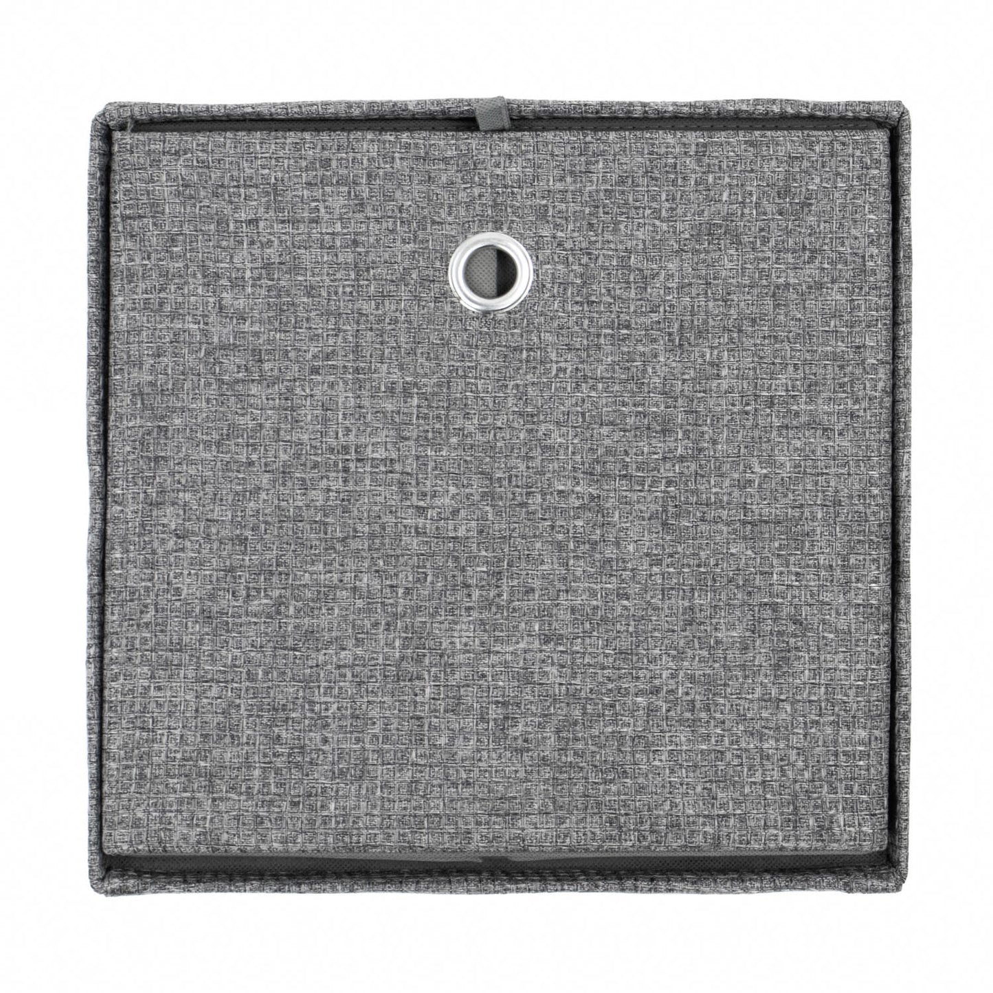 Chroma Foldable Grey Cube Organiser Box with Lid