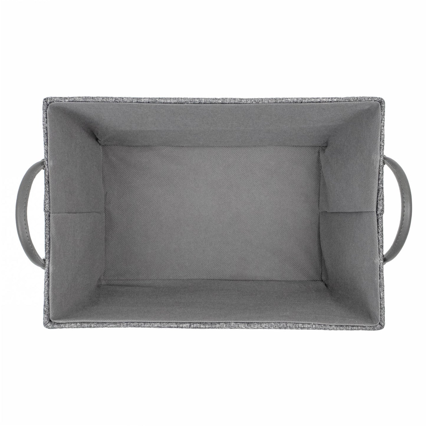 Chroma Rectangular Grey Storage Basket with Handles