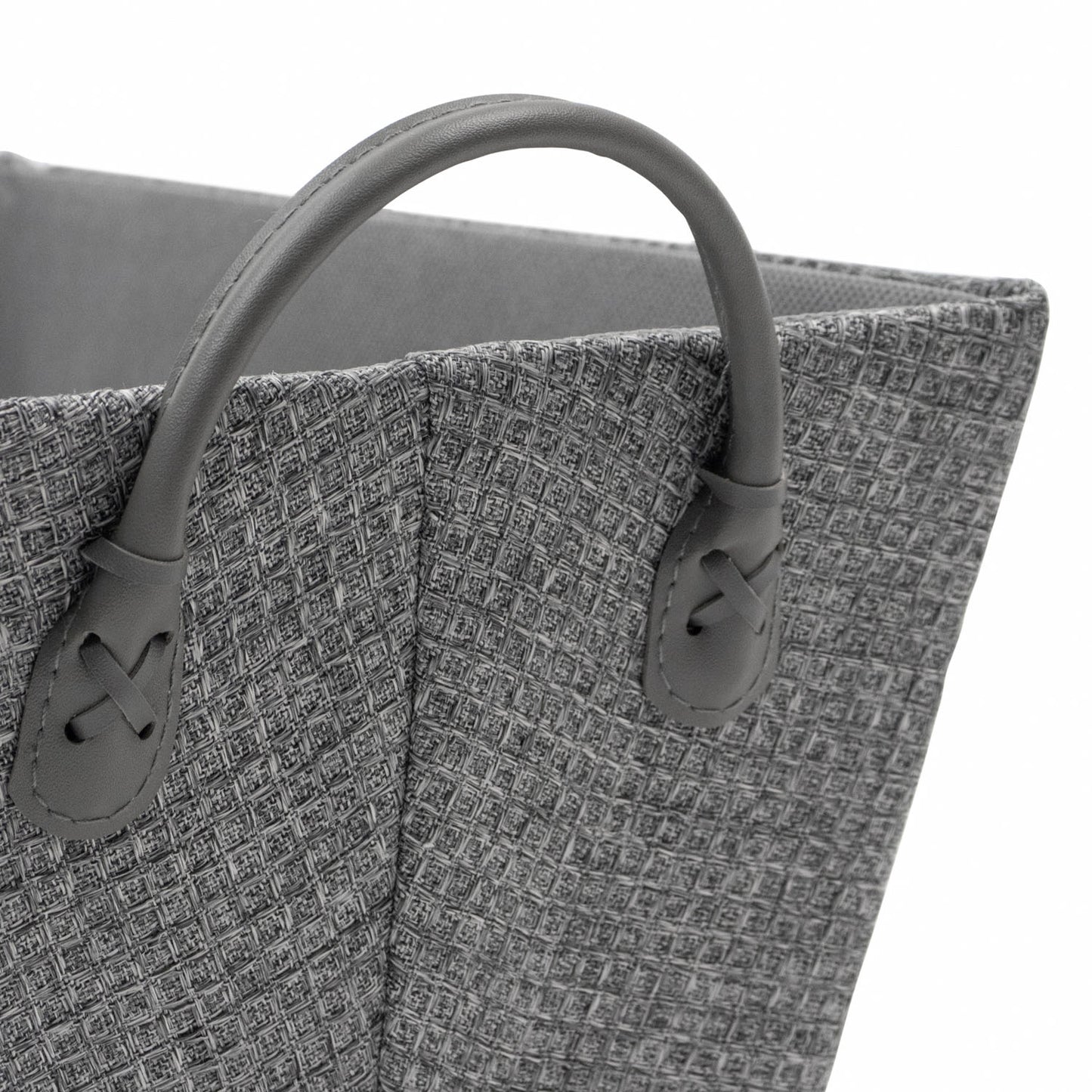 Chroma Rectangular Grey Storage Basket with Handles