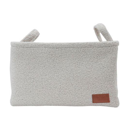 Shiro Boucle Fabric Rectangular Basket with Handles