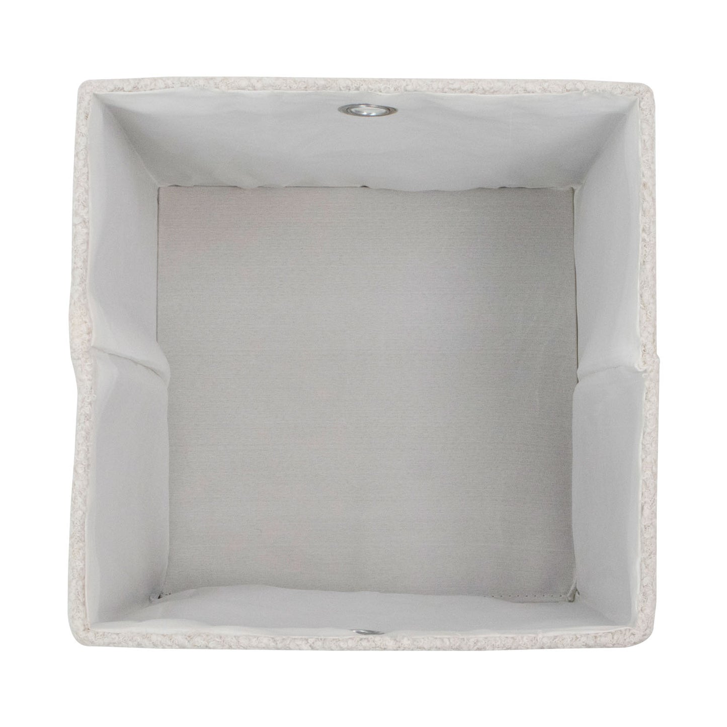 Shiro Boucle Fabric Cube Foldable Box with Lid