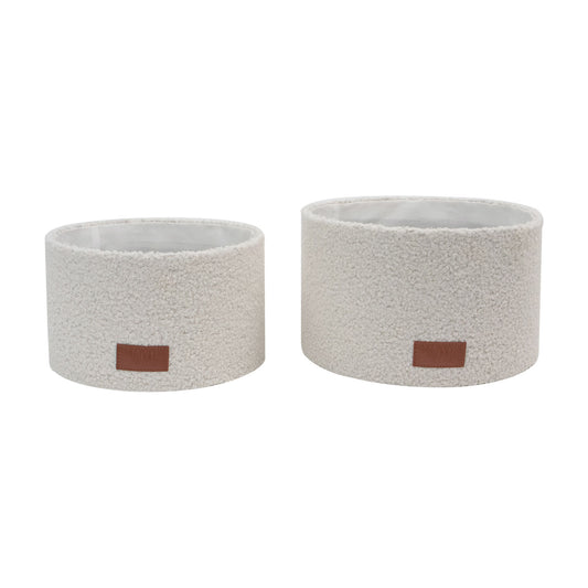 Shiro Set of 2 Boucle Fabric Round Baskets