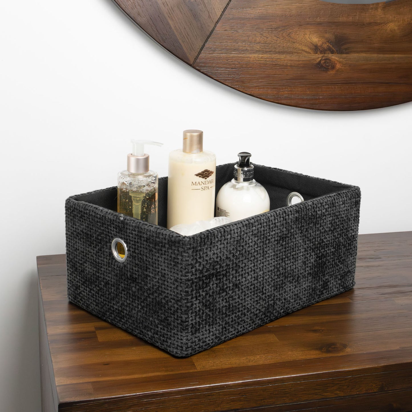 Metro Black Set of 3 Rectangular Storage Baskets