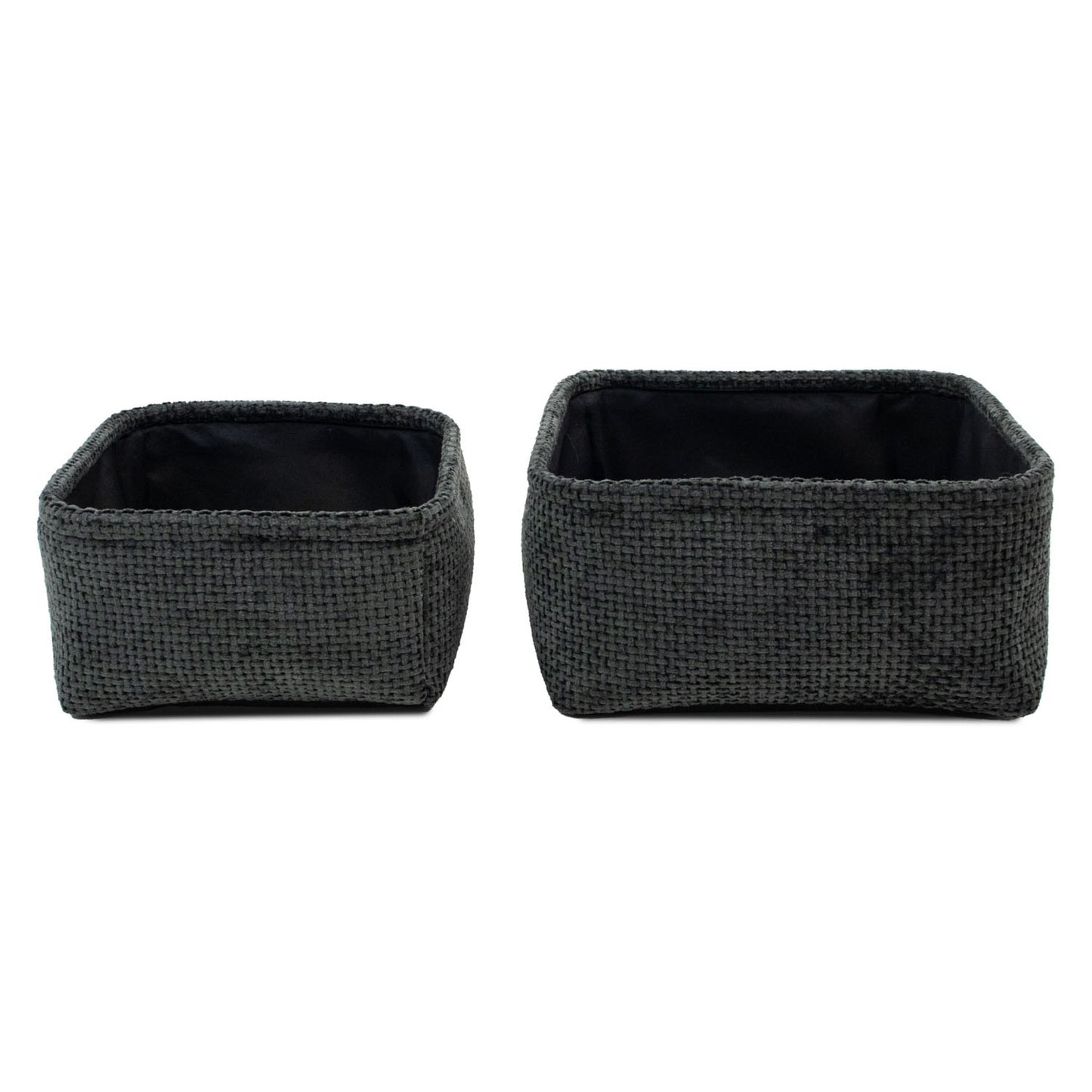 Metro Black Set of 2 Square Storage Baskets
