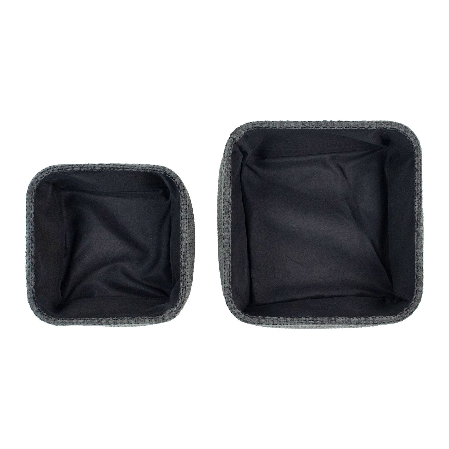 Metro Black Set of 2 Square Storage Baskets