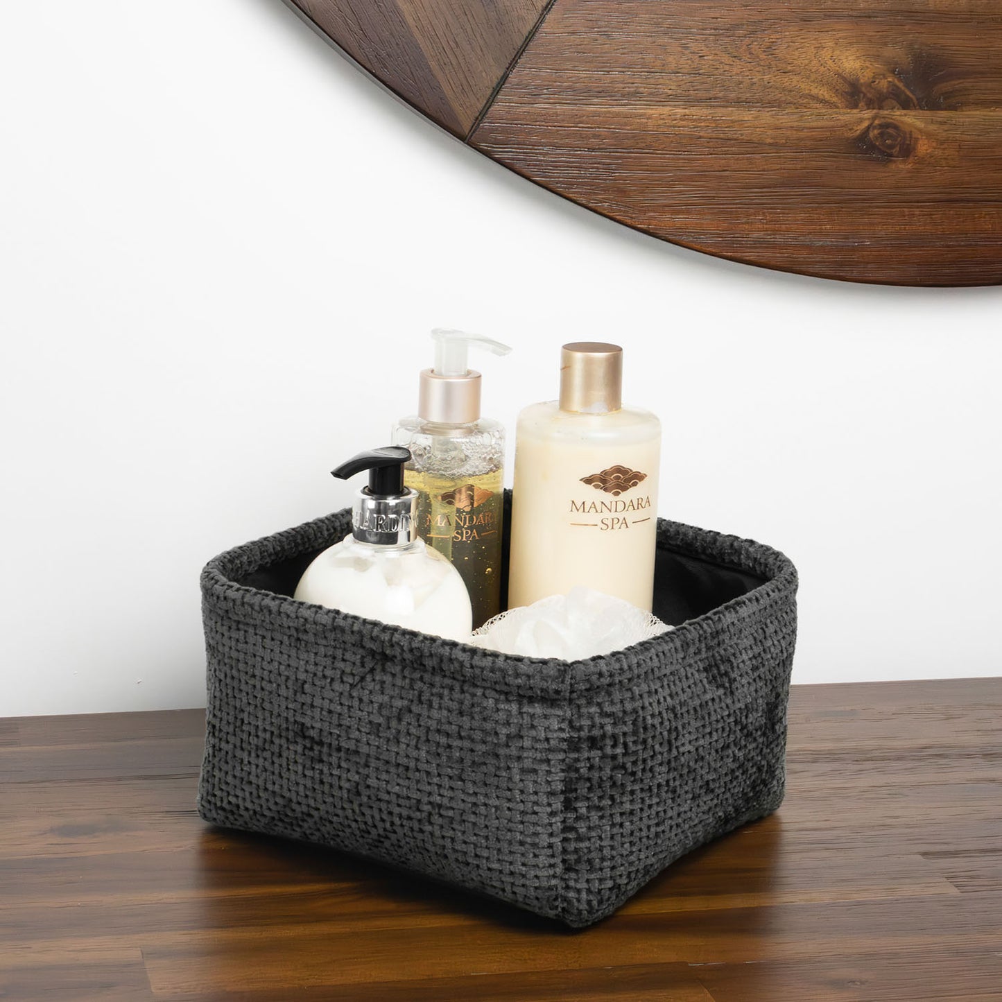 Metro Black Set of 2 Square Storage Baskets