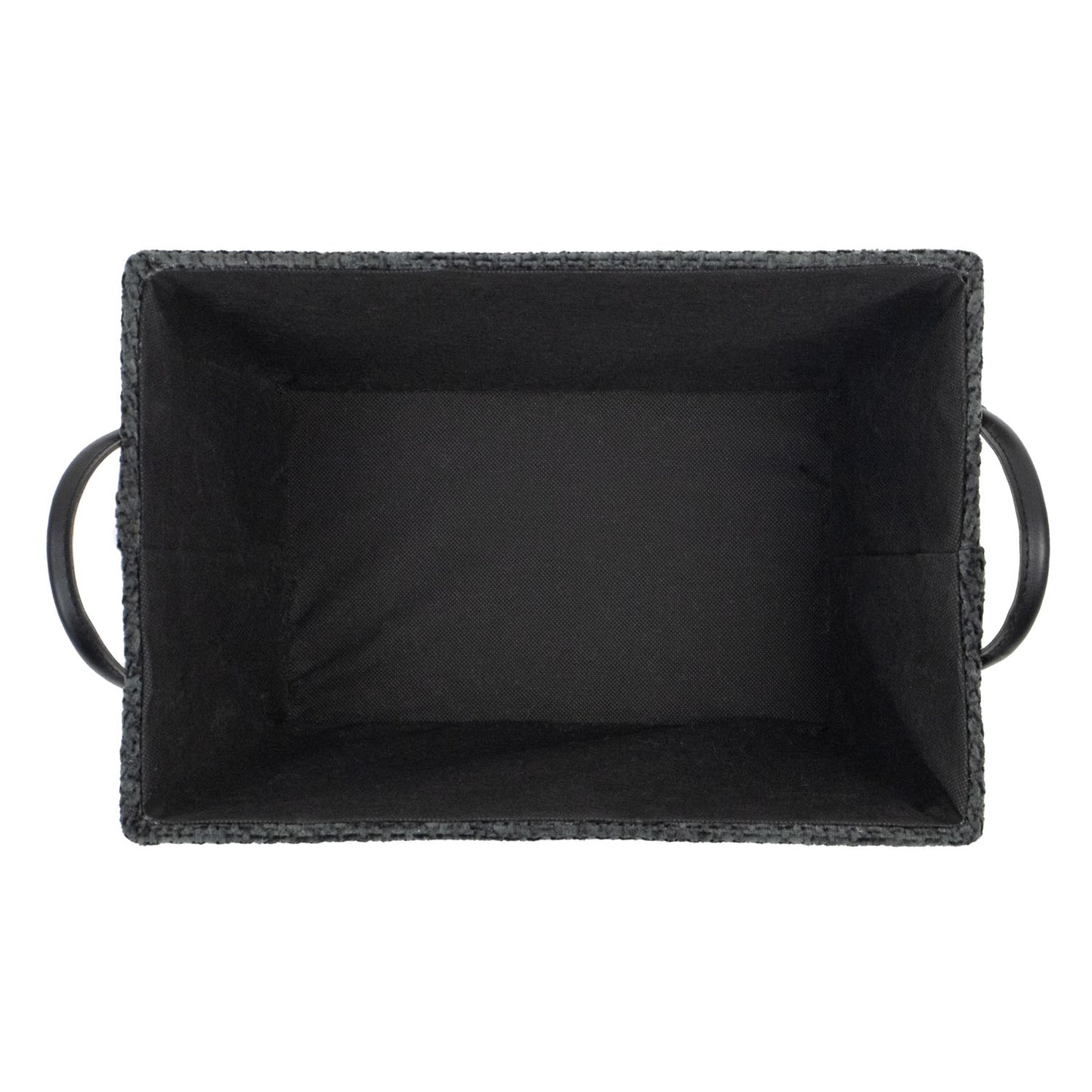 Metro Black Rectangular Storage Basket with Handles