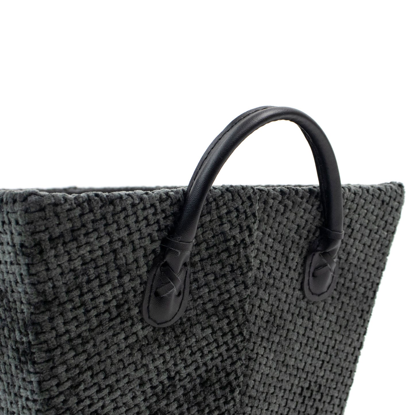 Metro Black Rectangular Storage Basket with Handles