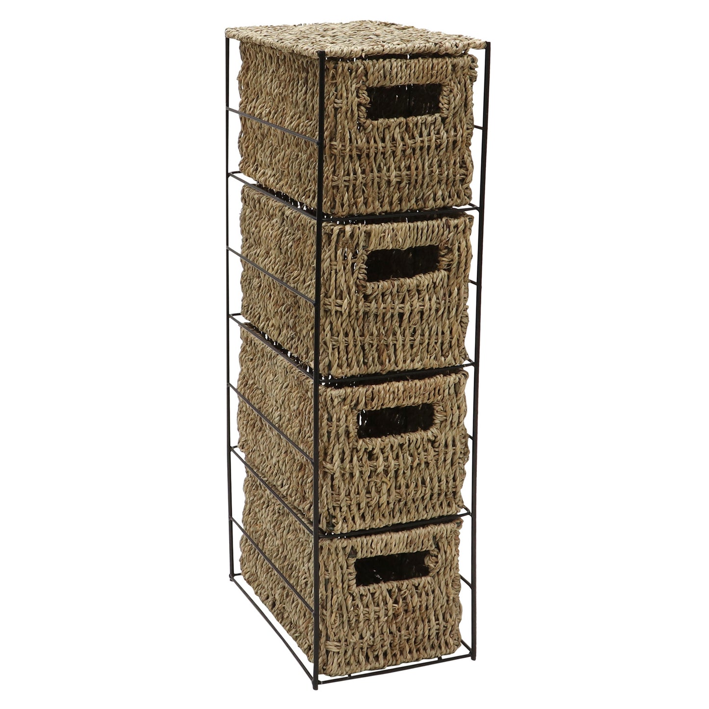 Seagrass 4 Drawer Storage Tower