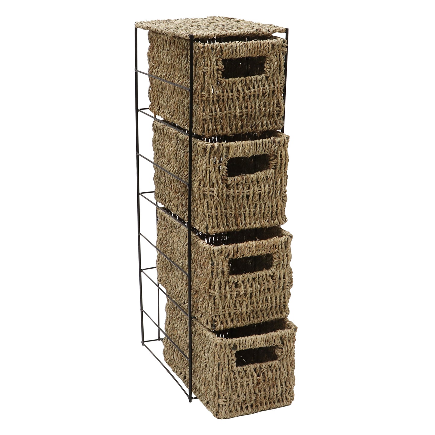 Seagrass 4 Drawer Storage Tower