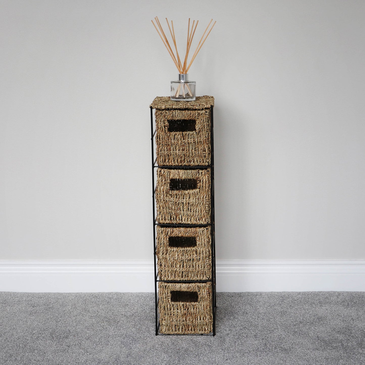 Seagrass 4 Drawer Storage Tower