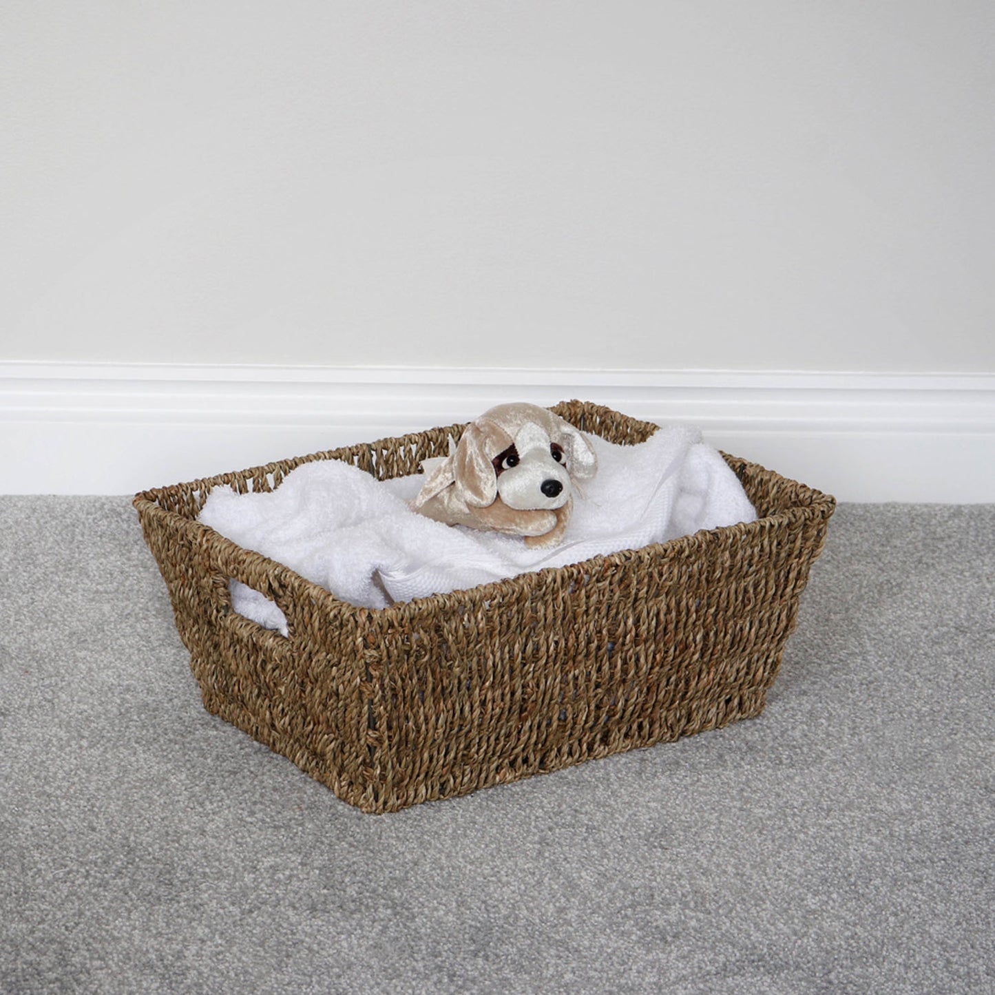 Set of 2 Seagrass Rectangular Storage Basket
