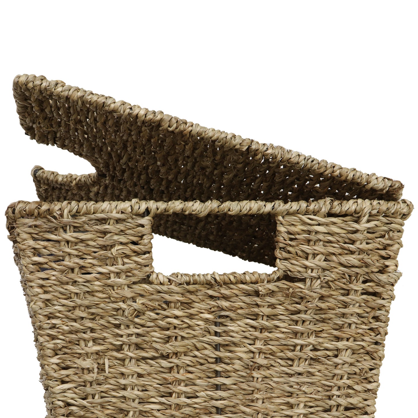 Seagrass Set Of 3 Rectangular Storage Baskets (2 With Lids)