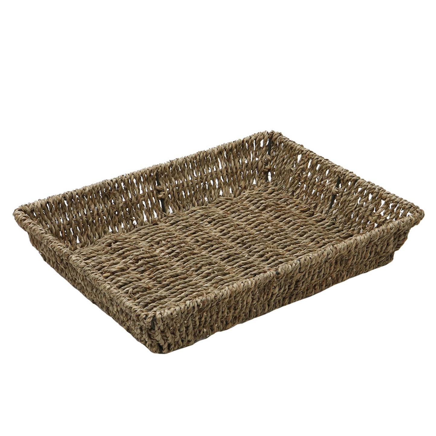 Set of 2 Seagrass Rectangular Storage Tray