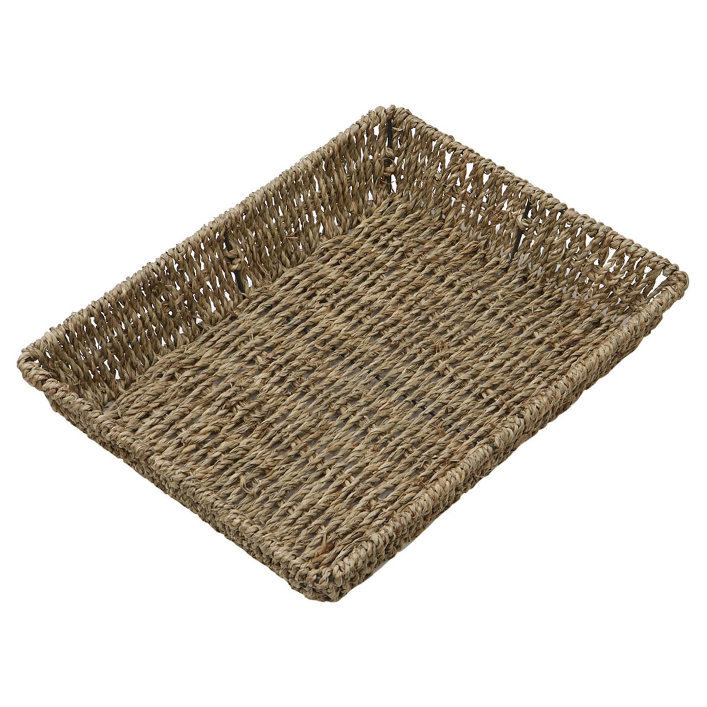 Set of 2 Seagrass Rectangular Storage Tray