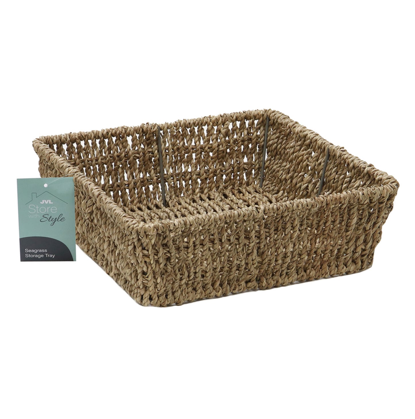 Set of 3 Seagrass Square Storage Tray