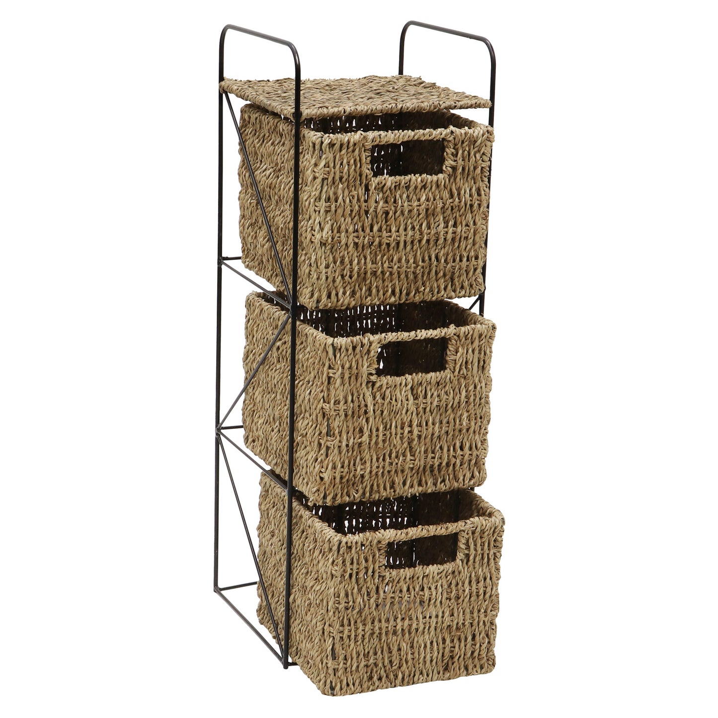 Seagrass 3 Drawer Storage Tower