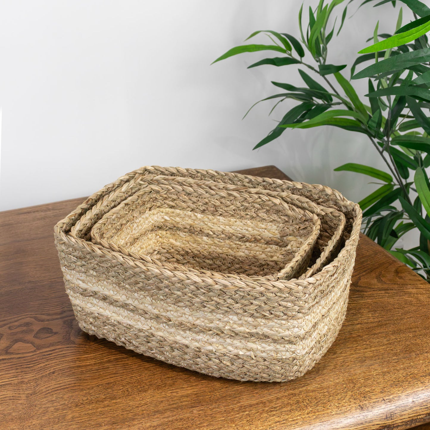 Palma Natural Set of 3 Natural Storage Baskets