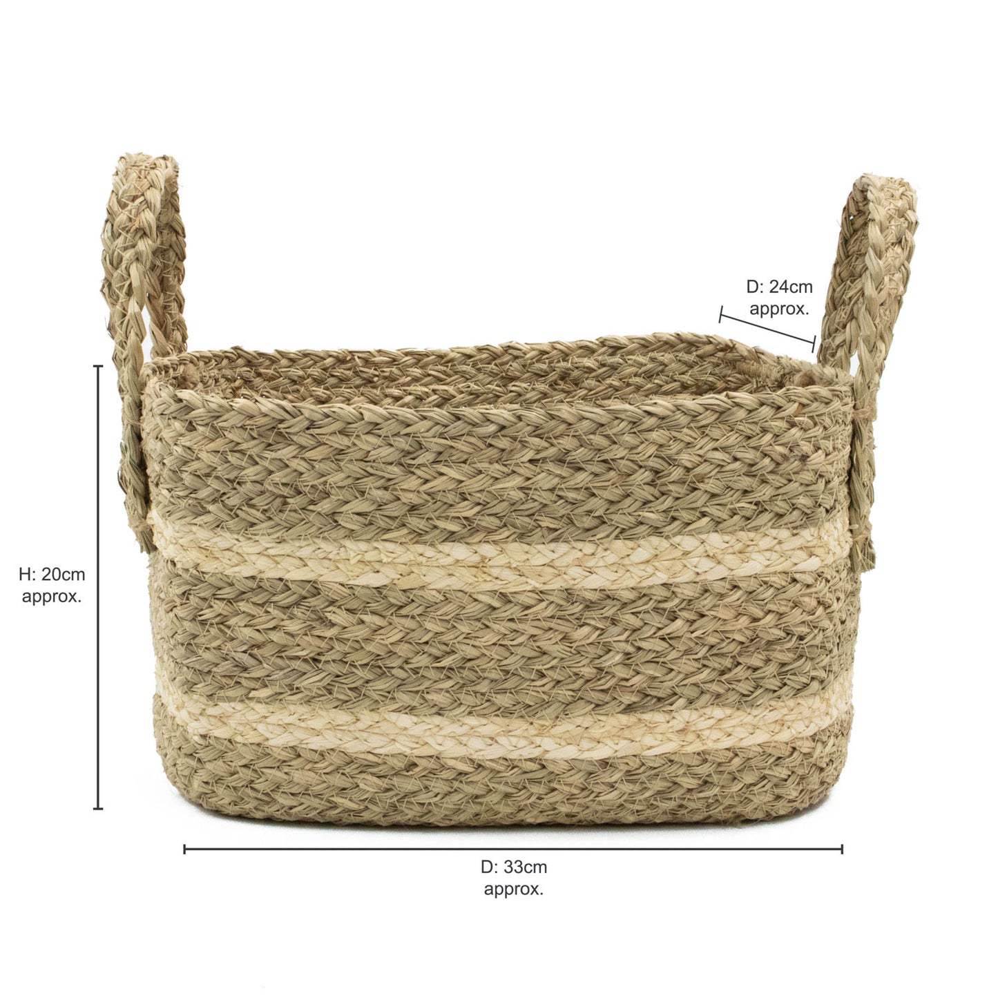 Palma Natural Large Rectangular Storage Basket