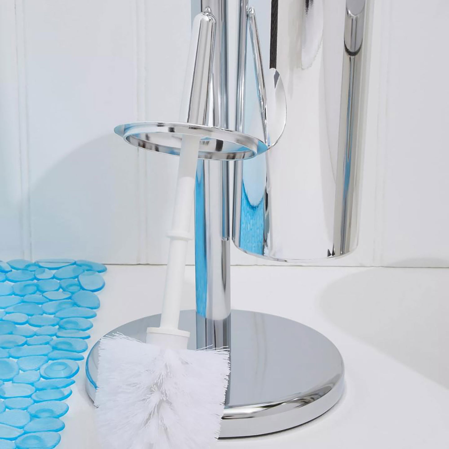 Linnea Chrome Toilet Brush And Roll Holder