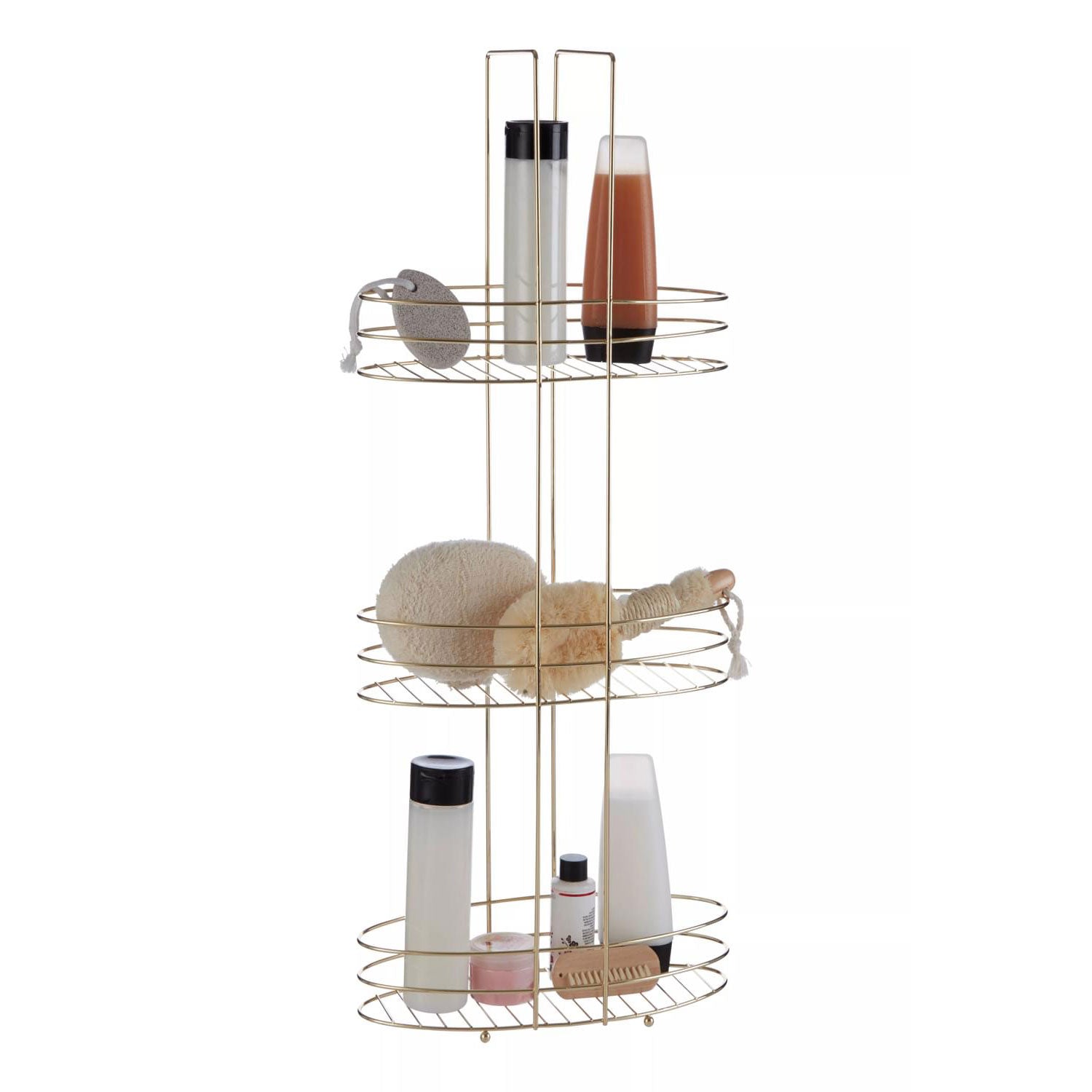 Dara Rack Dara 3 Tier Gold Plated Bathroom Storage Rack | Julian Charles