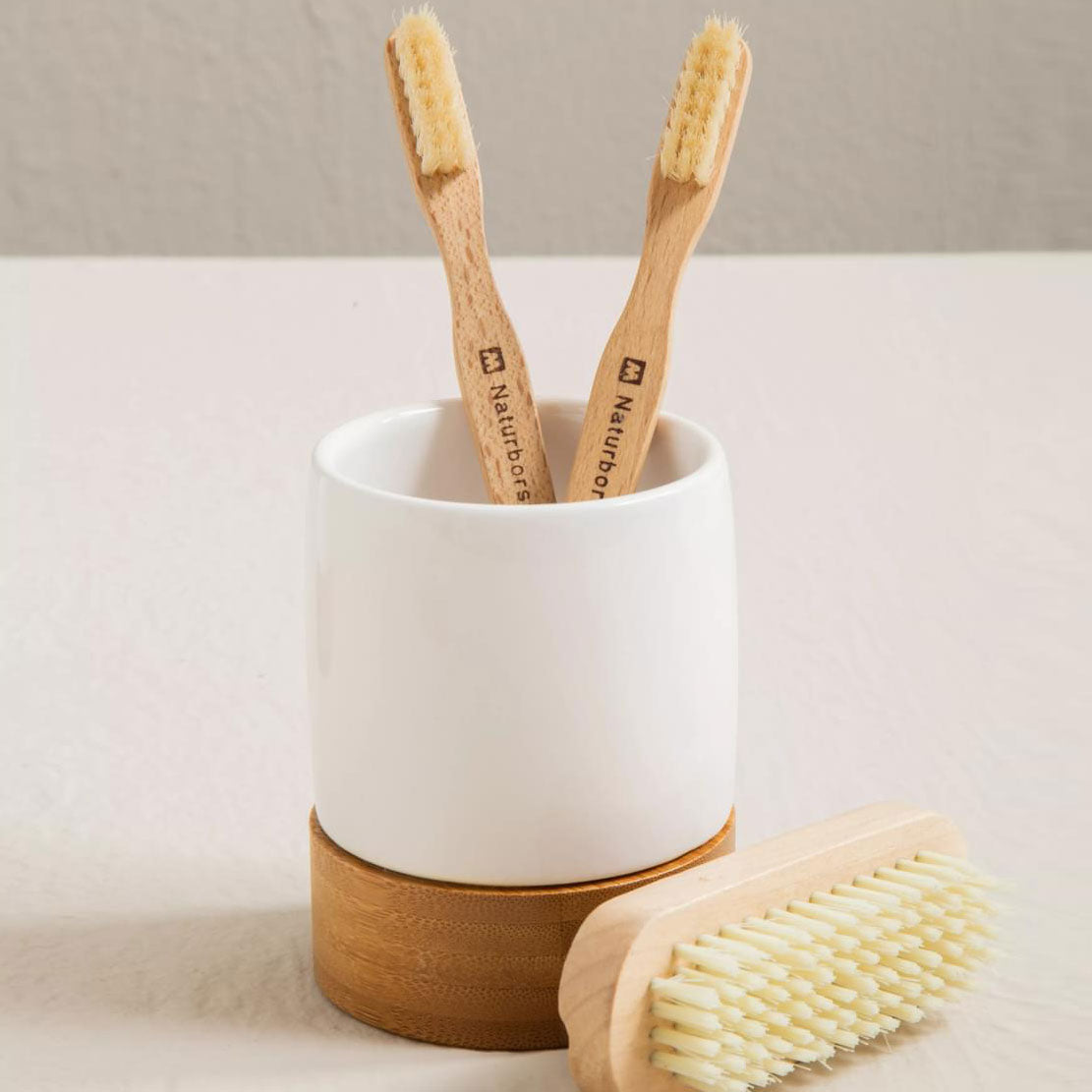 Earth 3 Piece Bamboo and Dolomite Bathroom Set