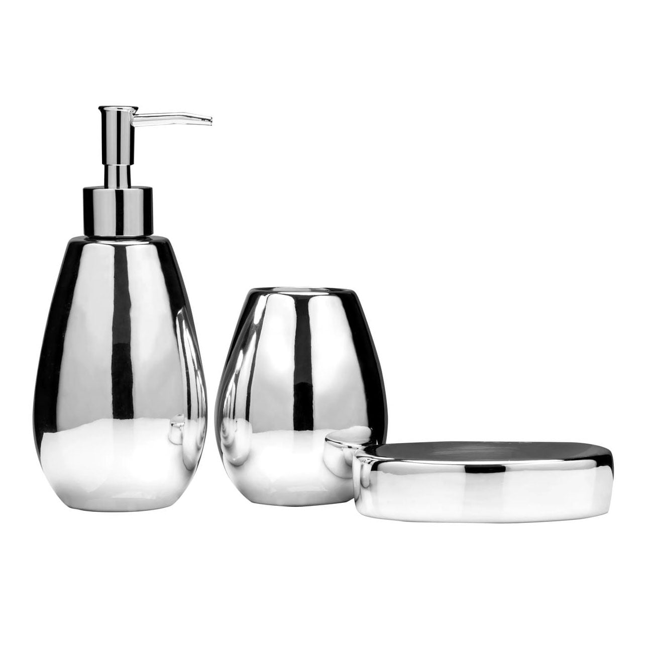 Magpie Dolomite Silver 3 Piece Bathroom Set