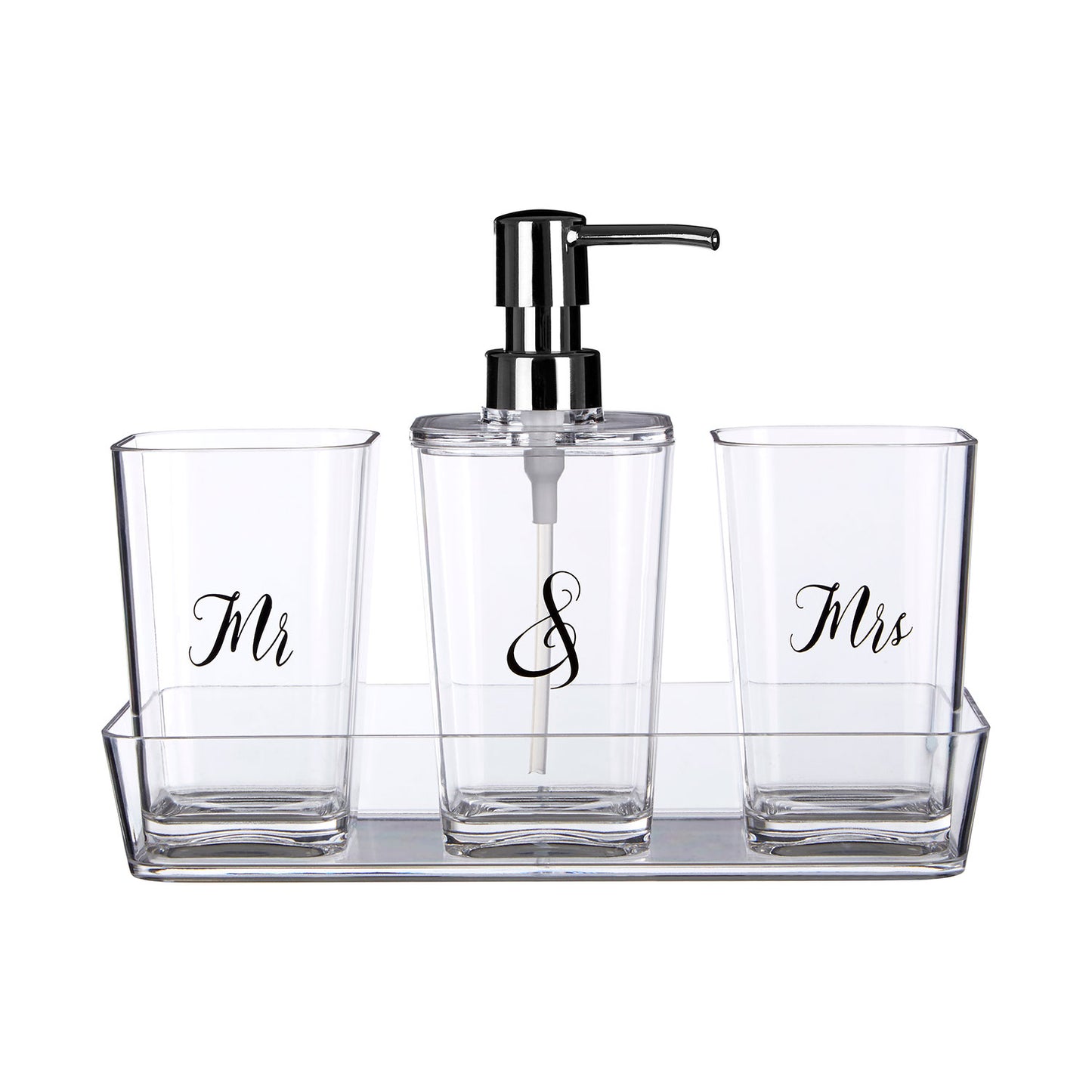 Mr And Mrs 4 Piece Bathroom Set