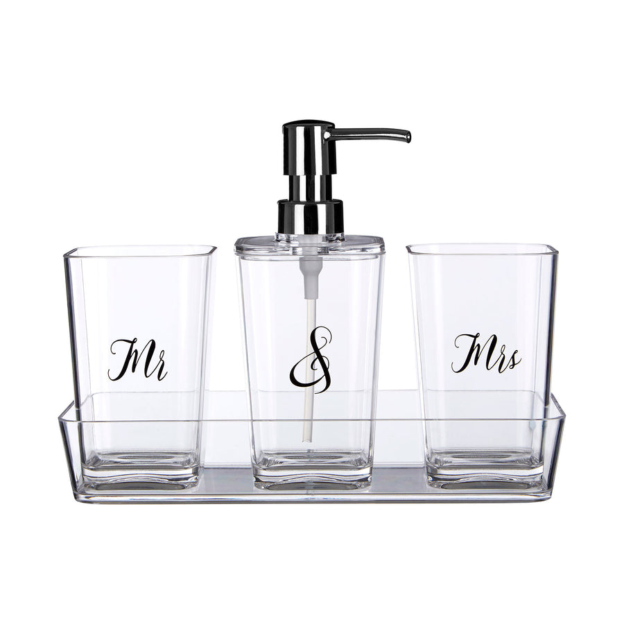 Mr And Mrs 4 Piece Bathroom Set