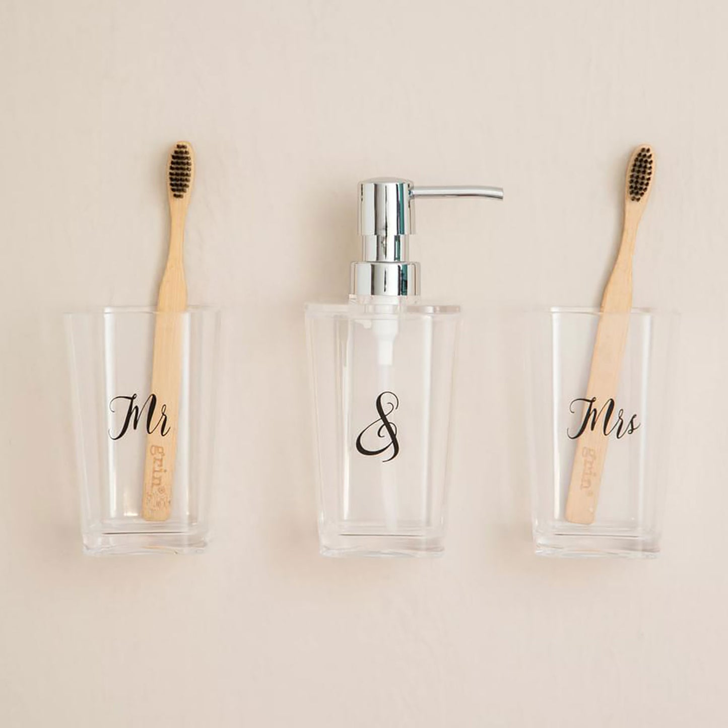 Mr And Mrs 4 Piece Bathroom Set