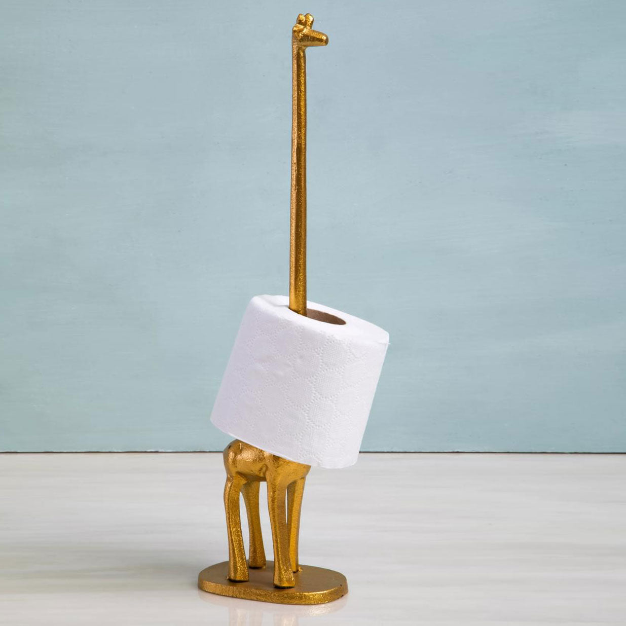Fauna Gold Finish Giraffe Toilet Roll Holder