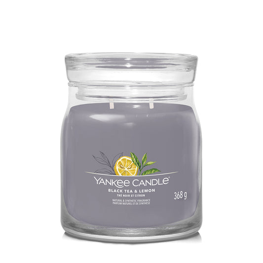 Yankee Candle Black Tea & Lemon Signature Medium Jar Candle