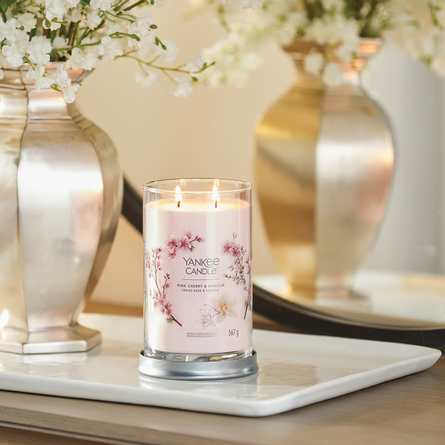 Yankee Candle Pink Cherry & Vanilla Signature Large Tumbler Candle