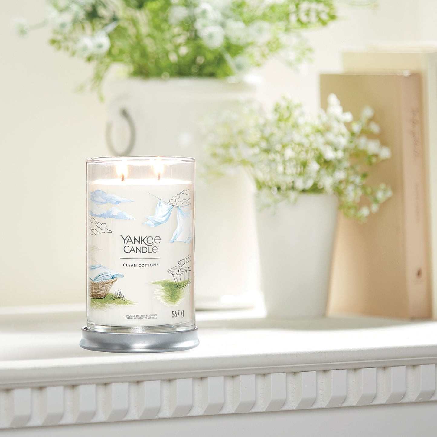 Yankee Candle Clean Cotton Signature Large Tumbler Candle