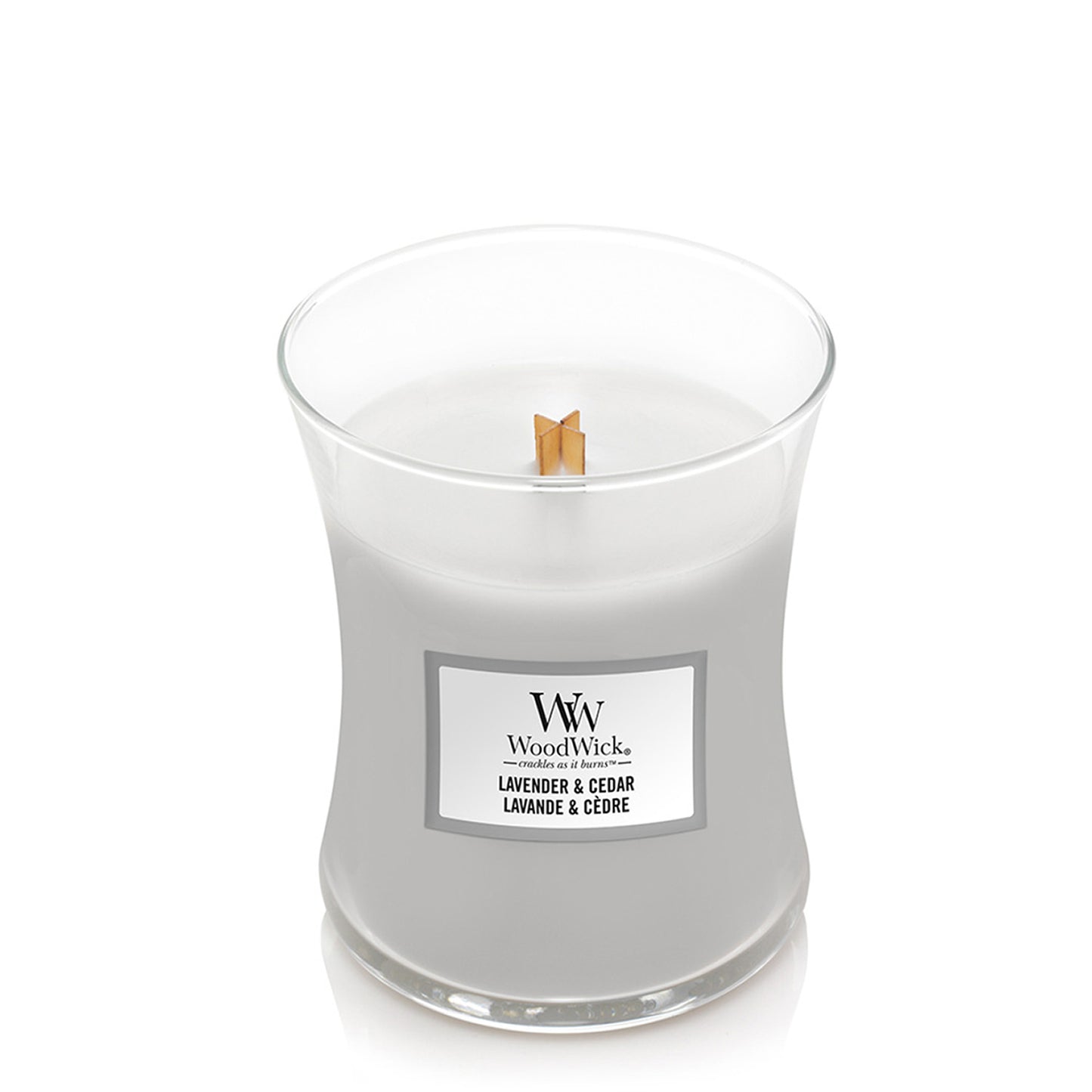 Woodwick Lavender Cedar Medium Hourglass Candle